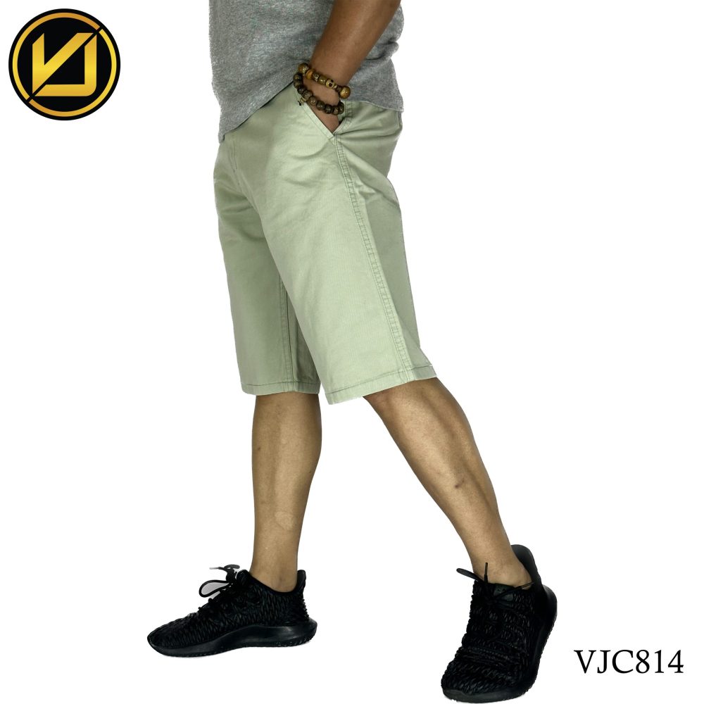 VIRJEANS (VJC814) cotton half pant-lightgreen (2)