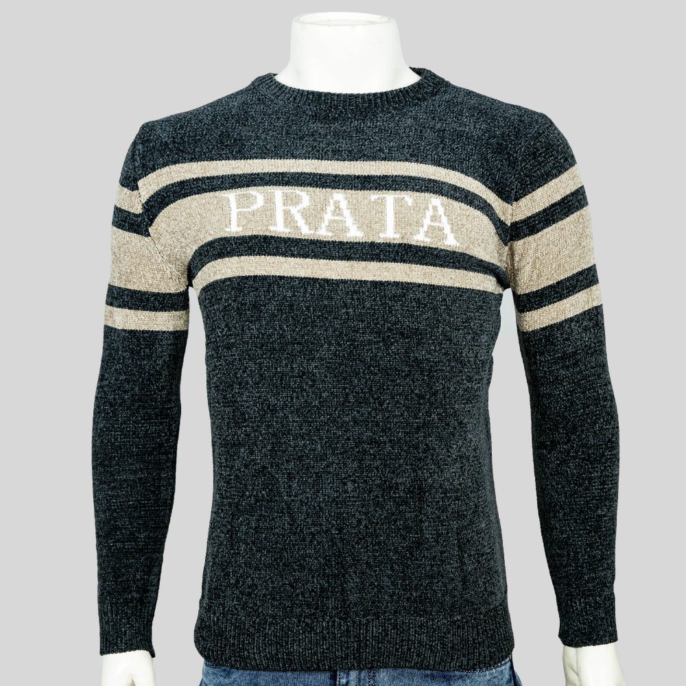 (VJC213) Round Neck Warm Heavy Sweater For Men Winter Season-Black 1